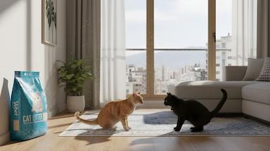 چرا گربه‌هام دعوا میکنن؟ (راه حل فوری + ارسال خاک رایگان)